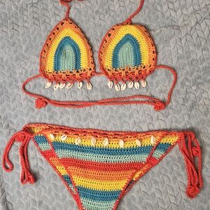 Colorful Crochet Bikini Set